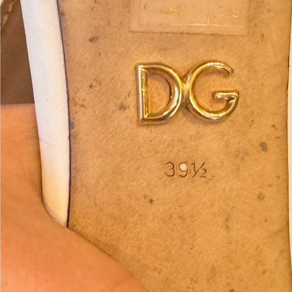 Dolce &Gabvana DG cutout logo sandals block heel Sz 39.5 USA Sz 9.5 - Picture 11 of 16